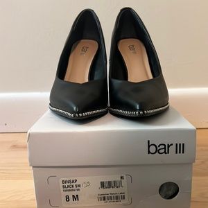 Bar III Black Binsa Ball Chain Pump, size 8